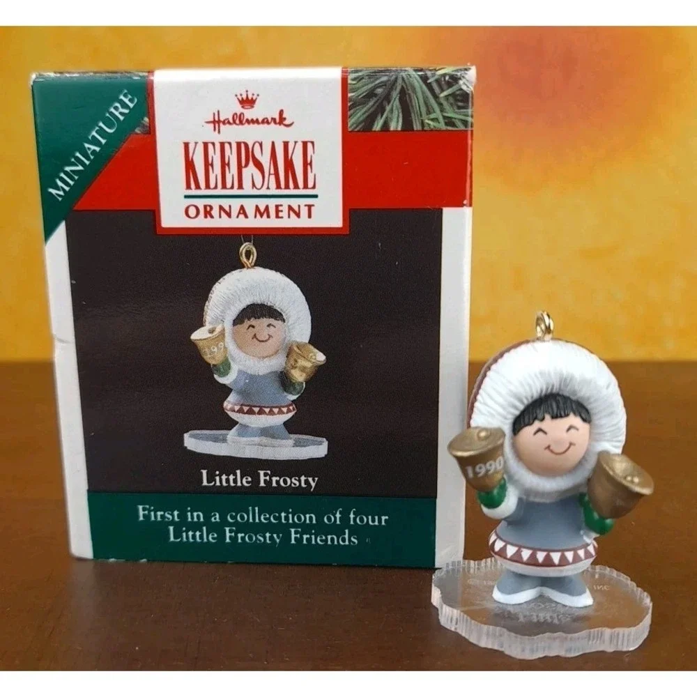 Hallmark Keepsake Miniature Ornament Little Frosty Little‎ Seal Little Bear 1990